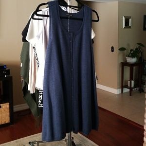 Eileen Fisher Blue Button Down Sweater